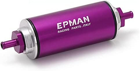 Epman Universal 100 mícrons roxos de 8,6 mm de alumínio de alto fluxo de fluxo em linha filtro de petróleo caminhão tr-de86