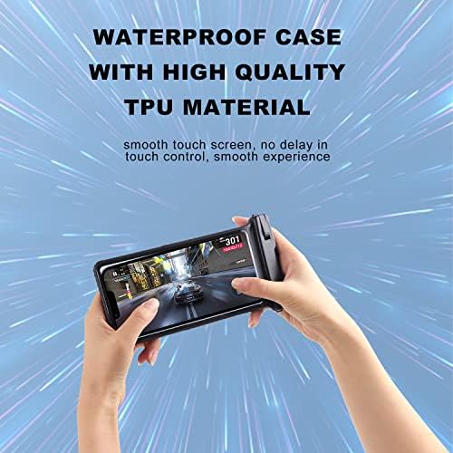 Bolsa telefônica à prova de warter Fanglcy, bolsa telefônica à prova d'água à prova de choque 3D compatível com iPhone 13 12 11 Pro Max Mini XS XR X SE, Galaxy S22S21 S20 pixels até 7.0 - 2pack, preto/claro