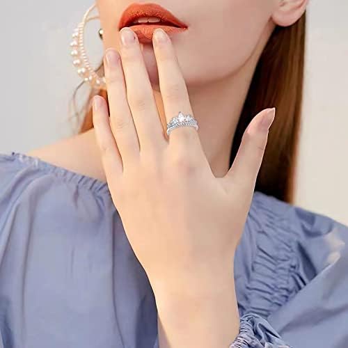 Casamento e engajamento Anéis de zircônia anel para mulheres Acessórios populares de jóias de moda simples