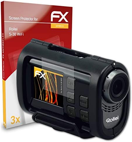 Protetor de tela AtFolix compatível com filme de proteção de tela de Wi-Fi Rollei S-30, filme de protetor FX anti-reflexivo e