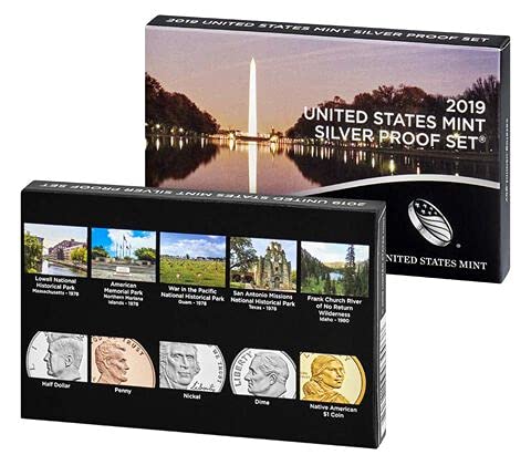 2019 se Estados Unidos Mint 10 Coin Silver Proof Set