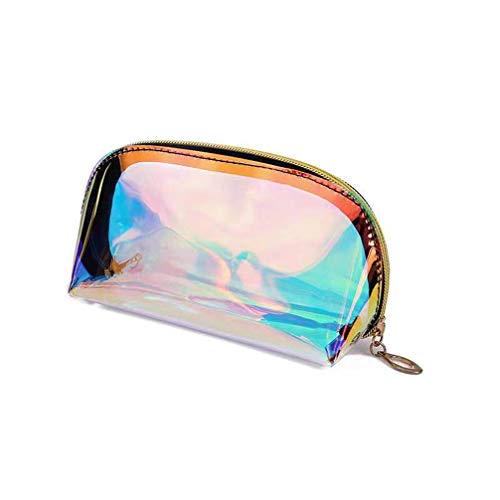Bolsa de maquiagem holográfica da bolsa cosmética transparente