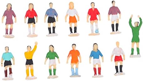 Excety 2 Conjuntos /13pcs Tabela de areia futebol homem de pequenas figuras figuras mini -figuras em mini -figura decoração