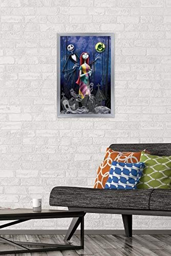 Trends International Disney Tim Burton's The Nightmare Before Christmas - Poster Romance Wall, 22.375 x 34, versão emoldurada preta