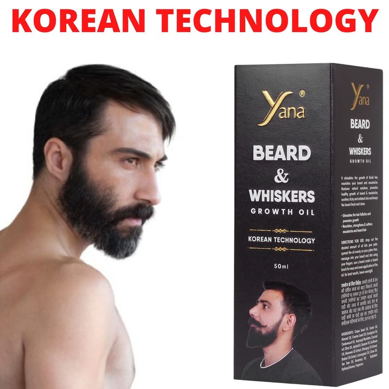 Yana bigodes óleo para homens de barba