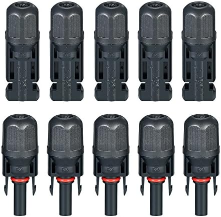 Karlak 20 pares de conectores de cabo do painel solar masculino/feminino com ferramenta de montagem de chave de chave para