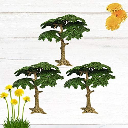 Toyvian 3pc Paisagem simulada Mini Pine Tree Model Cypress árvores em miniatura falsa modelo de árvore falsa para