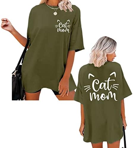 Camisetas de tamanho grande feminino, manga curta impressa em gráfico o pescoço de tamanho de tamanho de camiseta de verão para mulheres 2023 Trendy