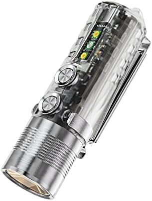 Lanterna Rovyvon A28 G2 com luz de sinal lateral, 1000 lm recarregável, resistente à água, lanterna de bolso EDC, presente