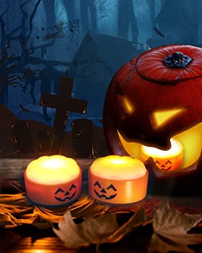 Luzes de abóbora de Halloween com controle remoto e temporizadores, luzes de lanterna de lanterna Jack O '