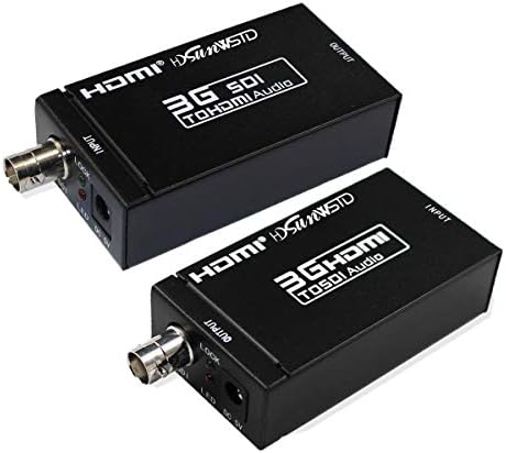 1080p 3G HDMI para SDI BNC Converter + SDI para HDMI Converter HDMI SDI/BNC Extender em cabos coaxiais de 100m/328ft de