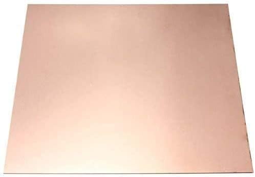 Placa de latão Haoktsb Largura da folha de cobre de cobre de 305 mm de comprimento 500 mm de folha de cobre pura de cobre