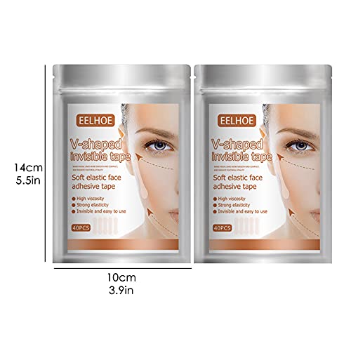 40/80pc Lift Tapes Face Eye Wrinkle Set Instant V pescoço Facial Ferramentas de beleza Rolos faciais de gelo