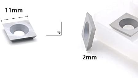 Fomasp 11mm Square Cutter Cutter Inserções para ferramenta de rugido de madeira, pacote de 10