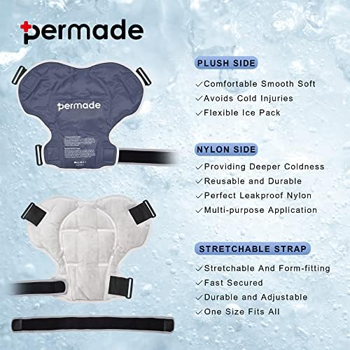 Pacote de gelo de ombro, manguito rotador de terapia fria e quente + embrulho de pacote de gelo do joelho, pacote de gelo de compressão