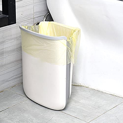 Lixo de zukeeljt pode lixo suspenso dobrável, montado na parede para o lixo de camping da porta do armário da porta de cozinha