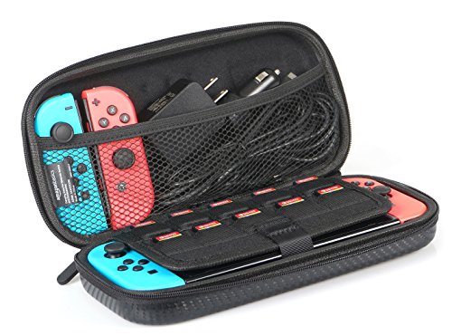 Basics Carting Case para Nintendo Switch e acessórios - 10 x 2 x 5 polegadas, preto