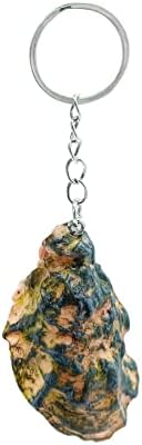 Simulação de ampossto ostra oyster chaveiro de charme de charme de alimentos Keychain engraçado pingente de chaveiro de chaveiro do anel de chave