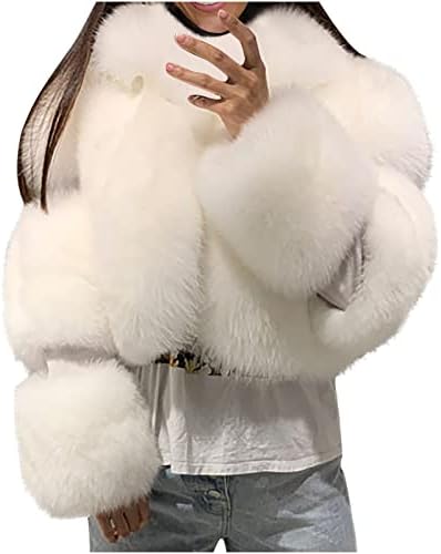 Casaco de inverno para mulheres cortadas com jaqueta de pele FAUX WILL Quart Plus Size Plush Cardigan Shawl Jacket Outwear sobretudo