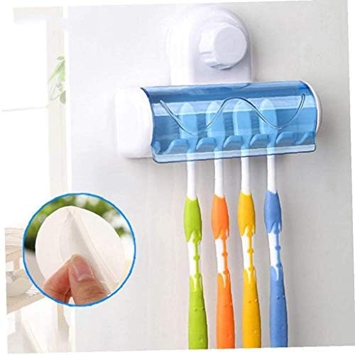 Escova de dentes acessível e durável e suporte de creme dental, suporte de plástico montado na parede para banheiro