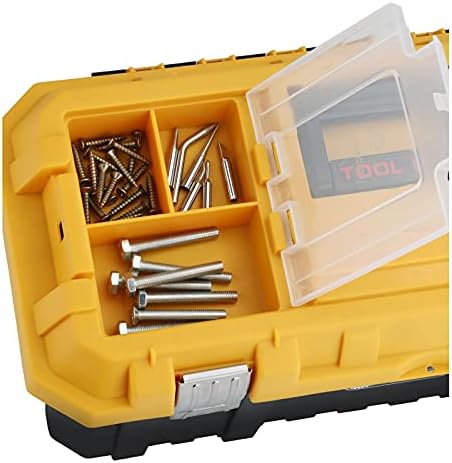 Caixas de ferramentas KOAIUS Caixa de ferramentas com alça e trava protegida inclui bandeja removível Os organizadores de caixas de ferramentas portáteis leves e caixas de armazenamento multifuncionais portáteis de hardware