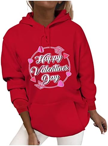 Oplxuo Dia dos Namorados Hoodies Presentes para mulheres Love Plaid Love Heart Graphic Sweetshirts Manga longa Buffalo Camiseta xadrez de camiseta