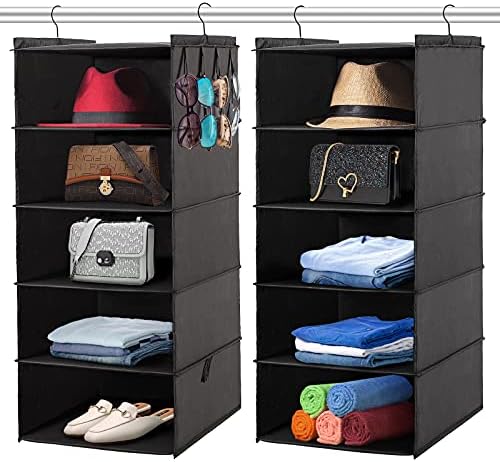 Rack de chapéu para o armário Organizador de chapéu para fedora, 2 pacote 10 Prateleiras Oxford Boho Hat Organization, com organizador