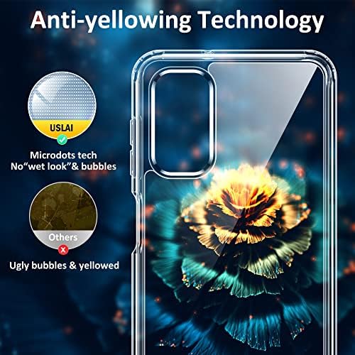 USLAI PARA SAMSUNG CASE GALAXY A13 [Anti-amarelo] [Proteção de queda] Capa de telefone protetora à prova de choque para a Samsung