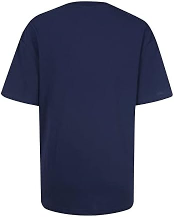 Top de camiseta de manga curta redonda de moda feminina excessiva de moda feminina
