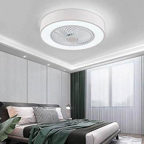 Orilon Modern Macaron Flush Mount Teto Fan com luz para o quarto de banheiro de cozinha interno, LED remoto 3 Iluminação