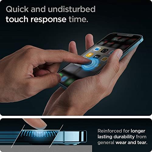 Protetor de tela de vidro temperado com Spigen [GLASTR EZ FIT- Privacy] Projetado para iPhone 12 Pro Max - 2 pacote