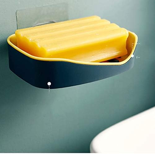 Sabão de plástico xjjzs prato de sabonete ， sabão banheiro caixa de sabão montada na parede Caixa de sabão auto-adesivo com dreno sem caixa de armazenamento caixa de armazenamento