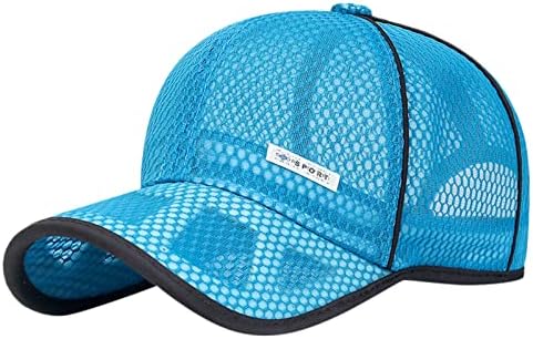 UNissex Mesh ajustável Caps de beisebol clássico de cor sólida respirável e leve viseira atividades ao ar livre