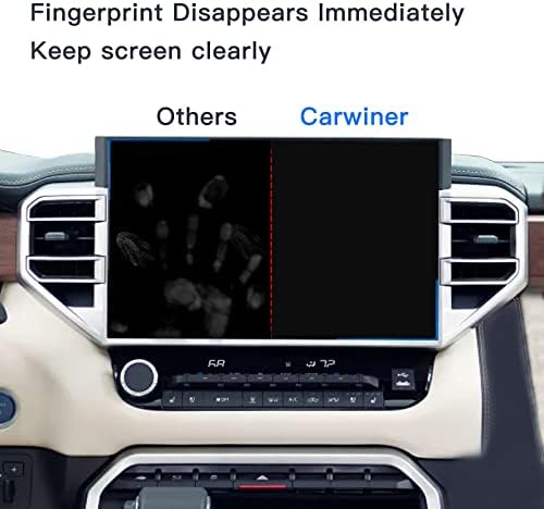 Protetor de tela Carwiner compatível com 2022 2023 Toyota tundra 14 na navegação exibir acessórios de protetor de tela sensível ao toque de vidro temperado