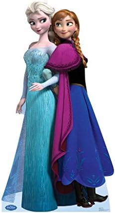 Gráficos avançados Elsa e Anna Tamanho da vida Corte de papelão Stand -up - Disney's Frozen