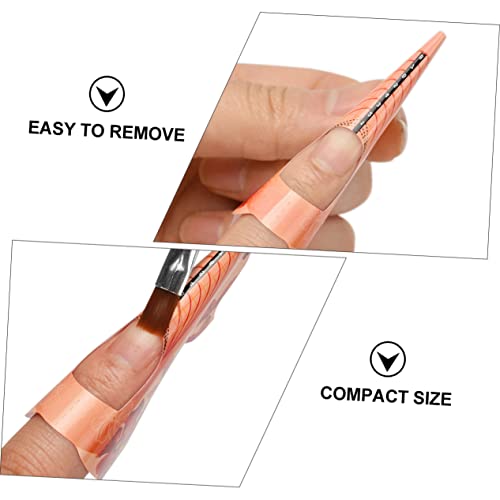 Fomiyes 200pcs estendidos pelo portador de papel da unha -artista francesa ferramenta de unha dicas de arte de manicure Ferramenta de extensão de manicure estende UV