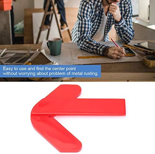 Localizador central de plástico, impressionante acentuador de ponto central vermelho circular, para fácil usar, encontre o ponto central