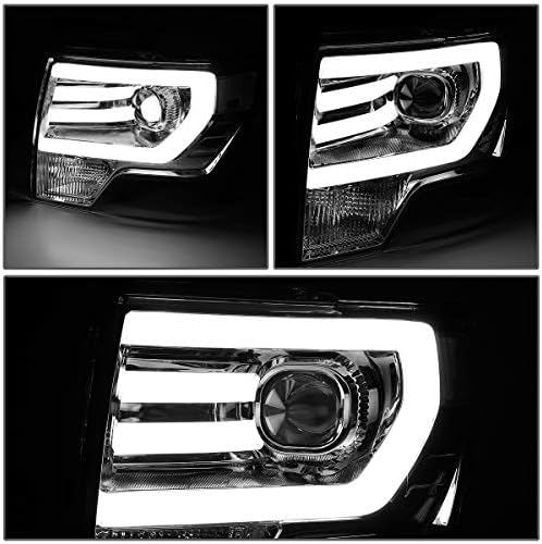 LED 3D Running Light Strip Projecor Farol Lâmpadas compatíveis com Ford F150 09-14, lado do motorista e do passageiro,