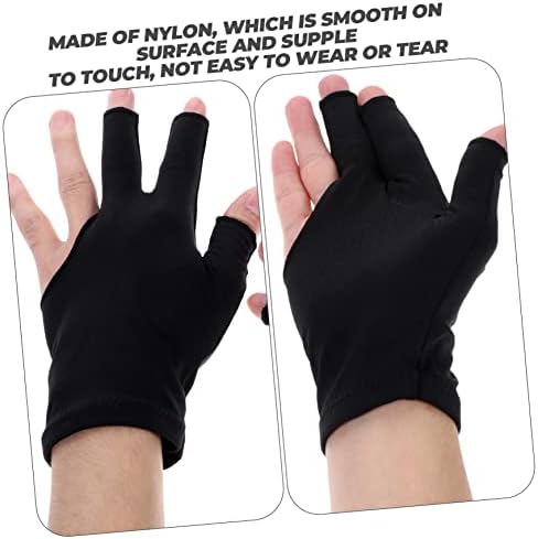 Inoomp 1 par de três luvas de dedos Acessórios Yoyo Yoyo Glove Billiard Acessórios para exercícios Acessórios de