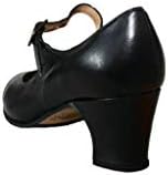 Menkes S.A Sapatos de flamenco, iniciantes, mulher, couro, com unhas, tamanho 8 preto