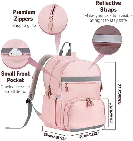 Mochila Moko Womens Gym, mochila grande de viagem com bolsa de esportes de compartimento de sapatos com bolsos molhados de 15,6 polegadas para laptop de mochila resistente à água Anti -roubo para mulheres presentes para mulheres, rosa