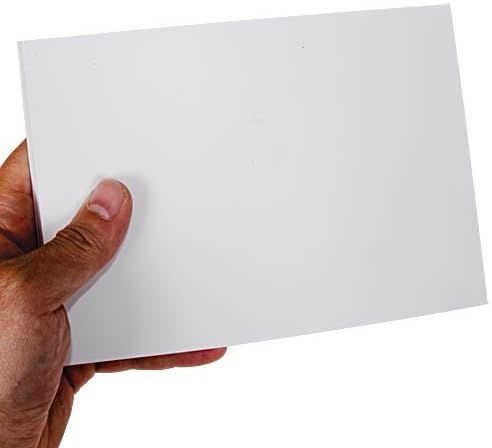 Cartão de vinil para suporte de sinal de aço, cartão em branco, branco 7 x 5 polegadas