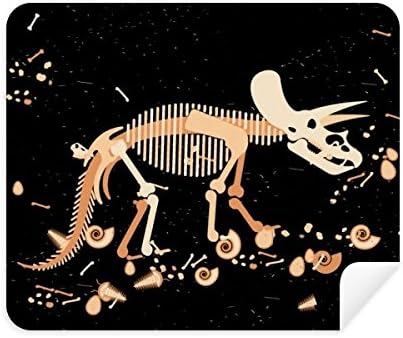 Limpador de tela de pano de dinossauro em ossos de ossos de ossos 2pcs Camurça tecido de camurça