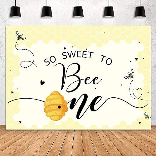 Mohofond Bee 1º aniversário de decoração de decoração de decoração tão doce para abelha uma festa de aniversário de um ano em faixa