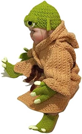 Fenbo Baby Yoda Traje Infantil 5pcs Fantas de Yoda Knit manuse