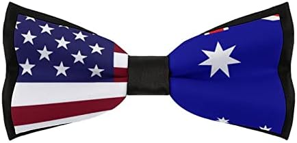 Estados Unidos e Austrália Bandeira Men dos laços dos homens ajustáveis ​​NOVO PRICIONADO PRINCIPAL PRONTRATIVO DIVERTIM