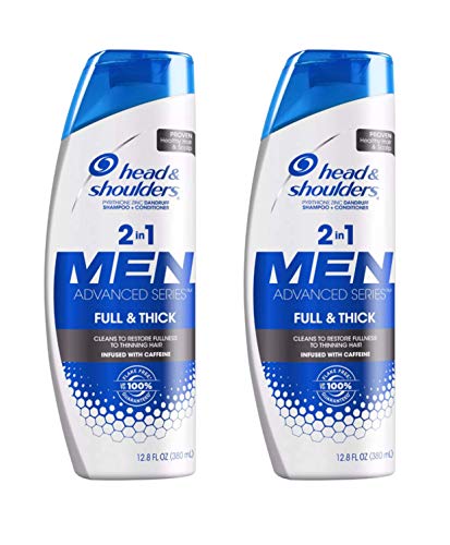 Cabeça e ombros para homens - Full & Gross - 2 em 1 Caspa Shampoo + Condicionador - WT NET. 12,8 fl oz por garrafa - pacote de 2 garrafas