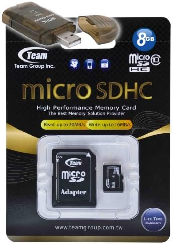 8GB CLASSE 10 MICROSDHC Equipe de alta velocidade 20 MB/SEC CARTÃO DE MEMÓRIA. Blazing Card Fast for HTC Desire Z. Um