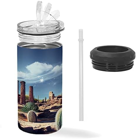 Cactus areia arte isolada slim lata mais refrigerada - canyon lata mais refrigerada - lata slim isolada gráfica mais refrigerada