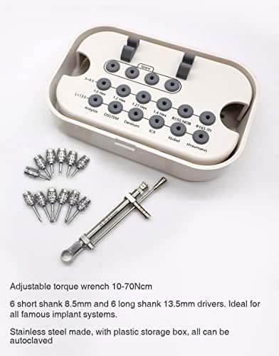 Kit de kit protético superdental kit de ferramentas de reparo de implantes universais com chaves de fenda de 12 pcs+ 1 torque da chave de fenda Ferramentas de chave de fenda